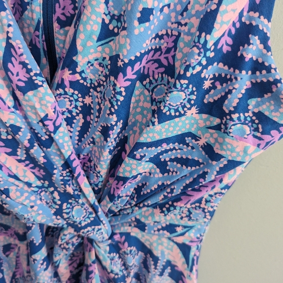 NEW Lilly Pulitzer Odella V-Neck Midi Dress 8 Star Gazing $188 - Picture 3 of 5